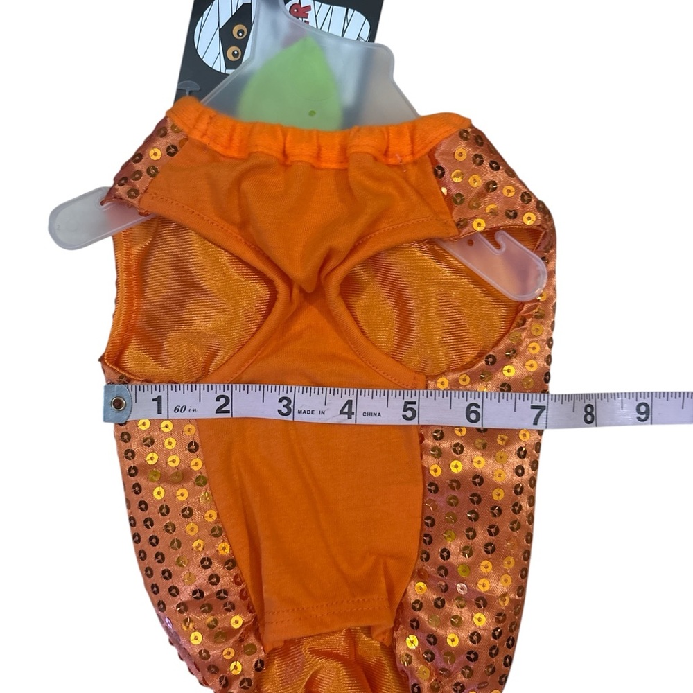 Halloween Pumpkin Pet Costume For Dogs Howler Lane XS sequins - Picture 4 of 4